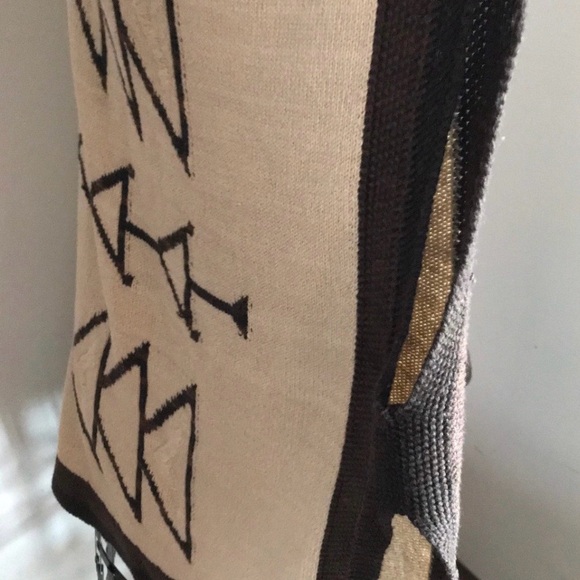 Ralph Lauren Native American Indian Blanket Poncho.  Cotton Linen Silk. NWOT - Picture 2 of 7